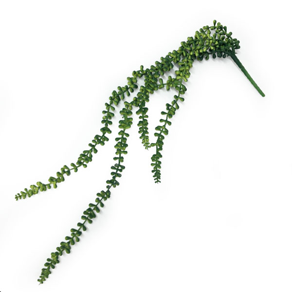 Colar-de-Pérolas Suculenta Verde Pendente Artificial (75cm) - Imagem 2