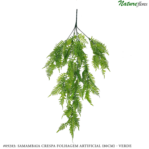 Samambaia Crespa Folhagem Pendente Artificial (80cm) - Imagem 3