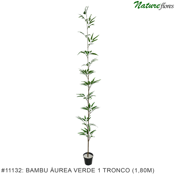 Bambu Áurea Verde 1-haste Árvore Semi-Artificial - Imagem 2