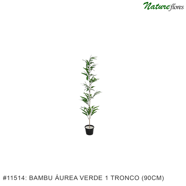 Bambu Áurea Verde 1-haste Árvore Semi-Artificial - Imagem 3