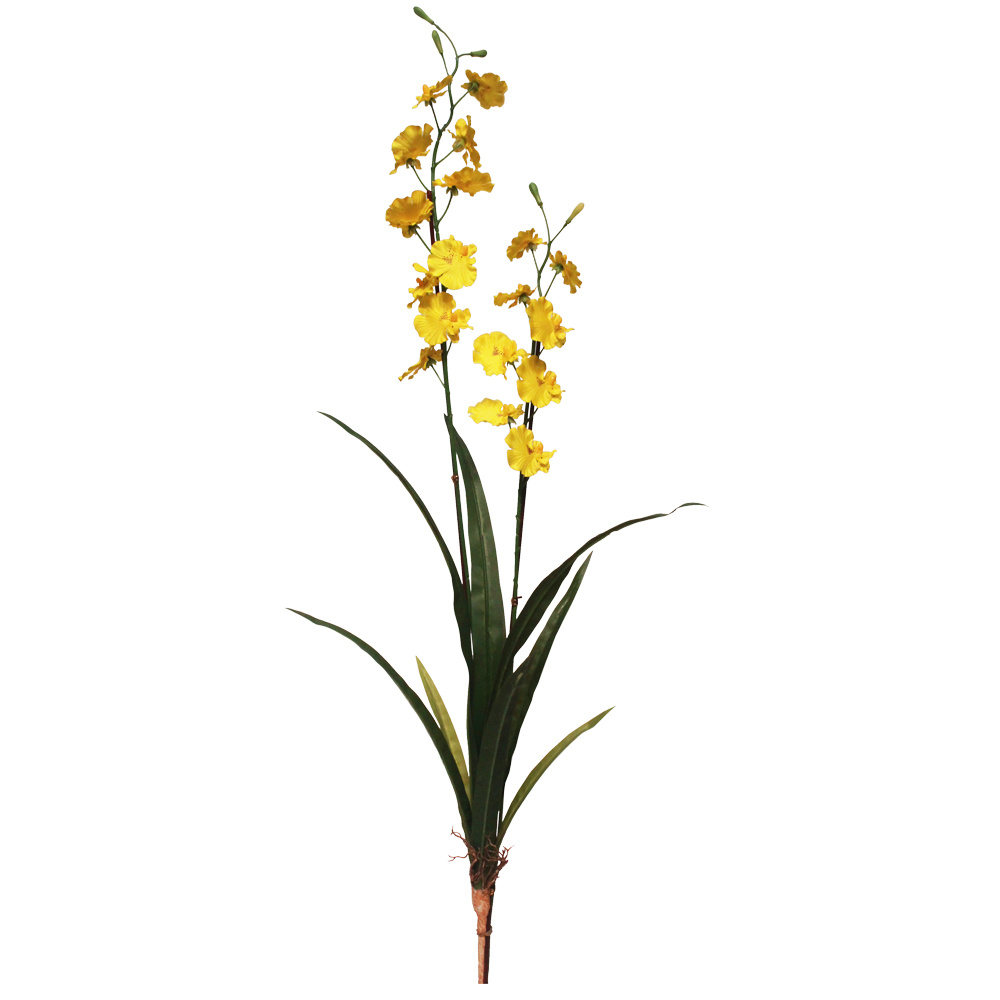 Orquídea Chuva de Ouro artificial com folhas (Buque 50cm) - Imagem 5