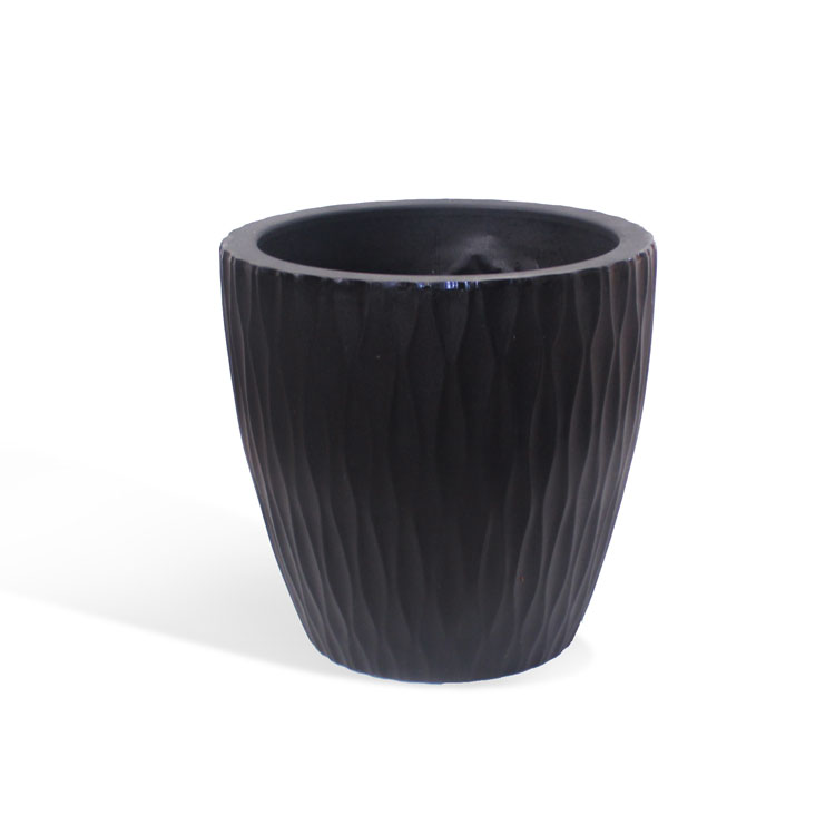 Vaso Maresias Redondo Preto em Polietileno - Imagem 6