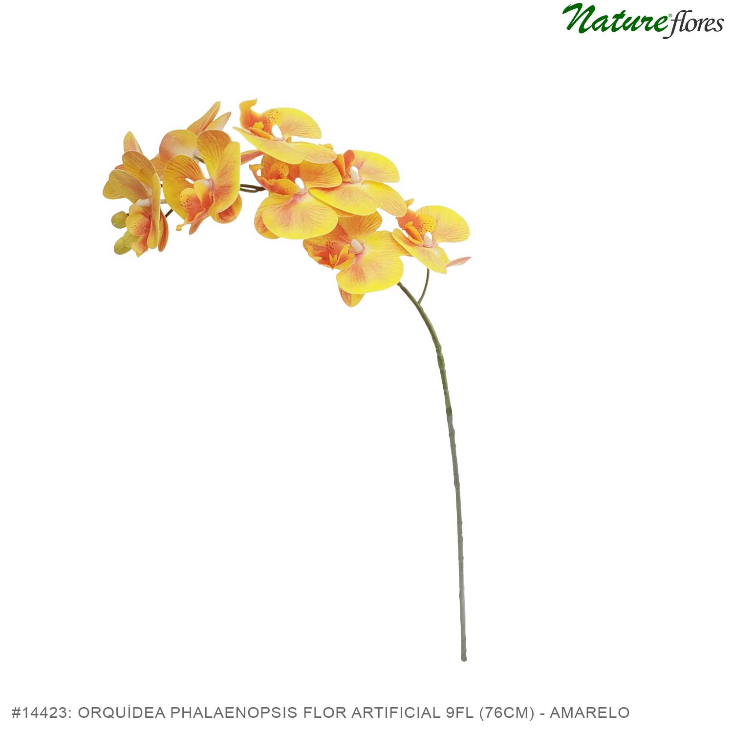 Orquídea Phalaenopsis Flor Artificial 9FL (76cm) - Imagem 3