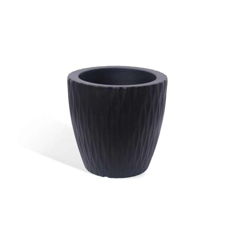 Vaso Maresias Redondo Preto em Polietileno - Imagem 7