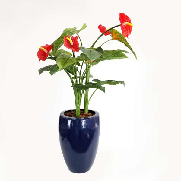 Vaso Esmaltado Fibra Jardim - azul riviera - Imagem 13