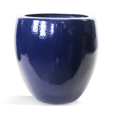 Vaso Esmaltado Fibra Jardim - azul riviera