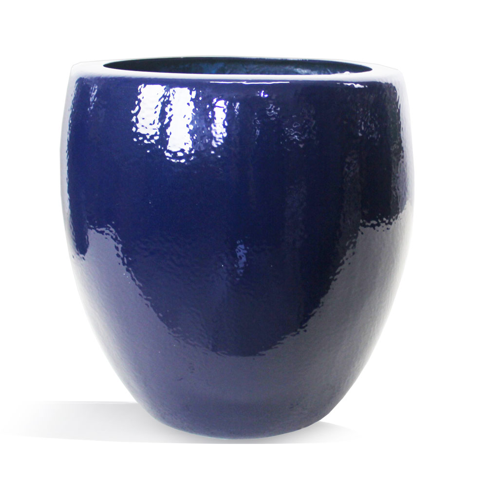 Vaso Esmaltado Fibra Jardim - azul riviera