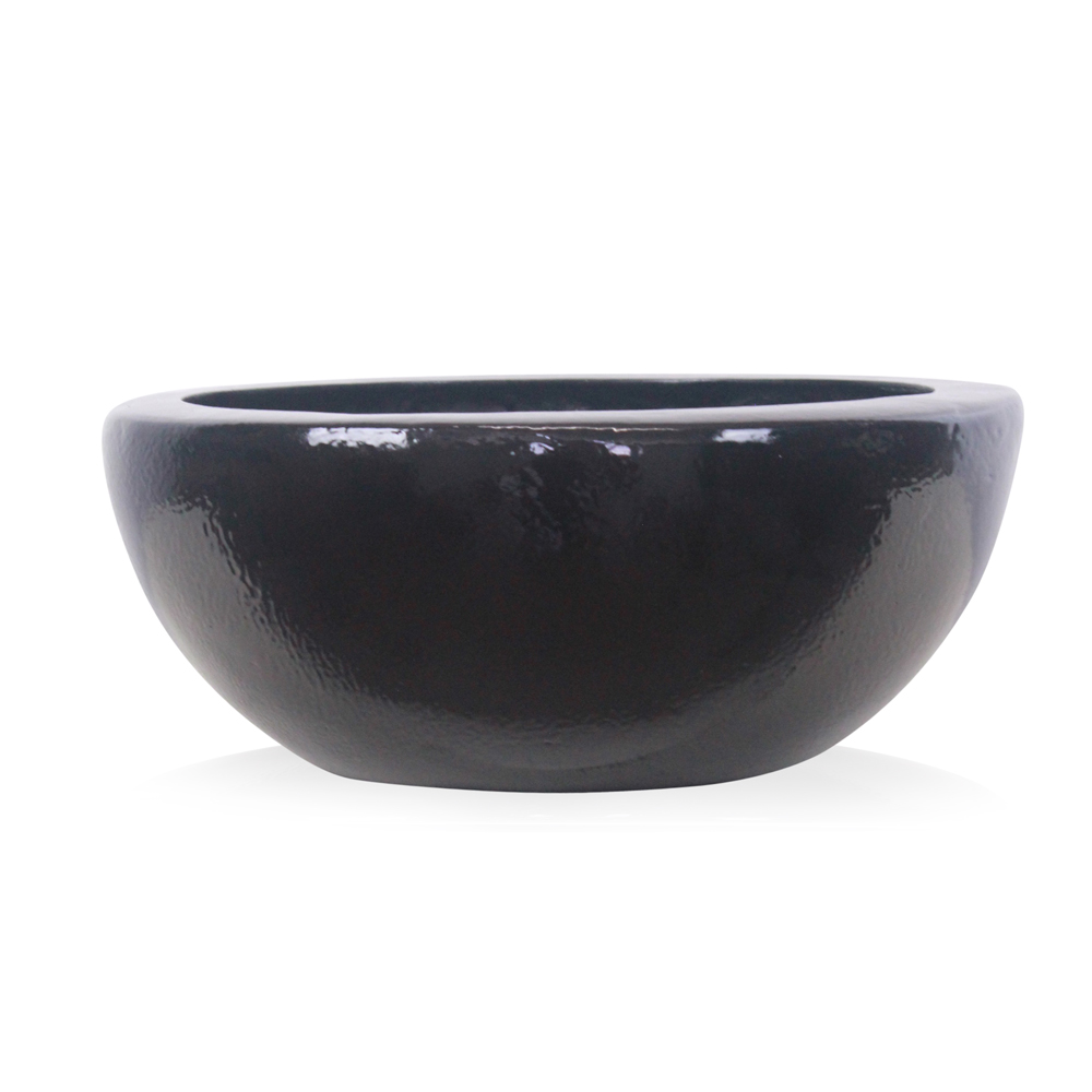 Vaso Esmaltado Fibra Jardim - preto - Imagem 4