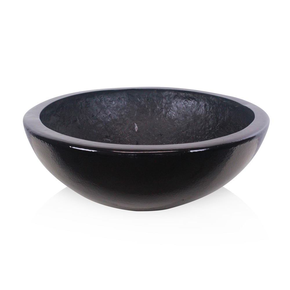 Vaso Esmaltado Fibra Jardim - preto
