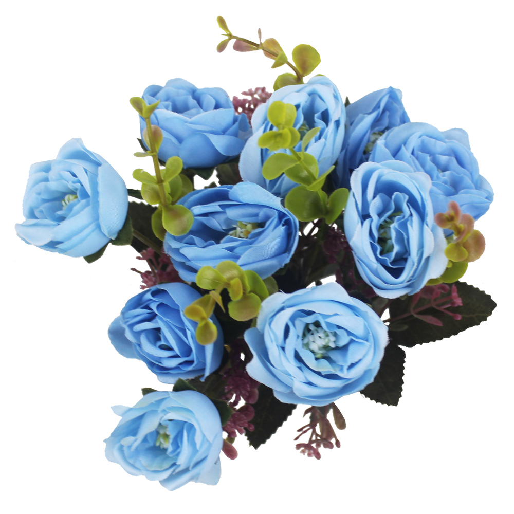 Rosa artificial x5 (29cm) - Imagem 3