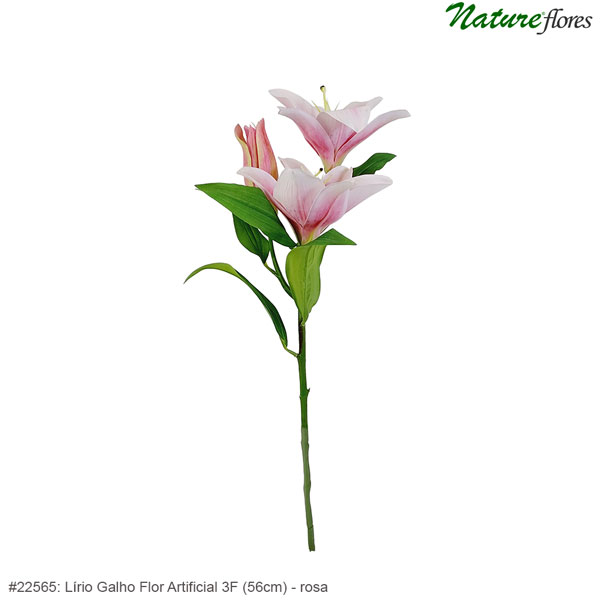 Lírio Galho Flor Artificial 3F (56cm) - Imagem 9