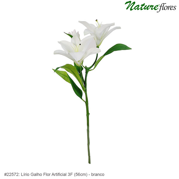 Lírio Galho Flor Artificial 3F (56cm) - Imagem 10