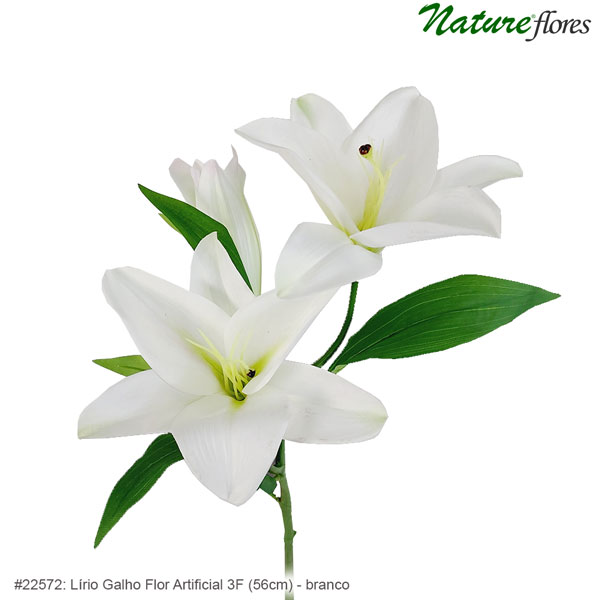Lírio Galho Flor Artificial 3F (56cm) - Imagem 11