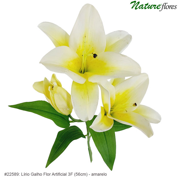 Lírio Galho Flor Artificial 3F (56cm) - Imagem 13