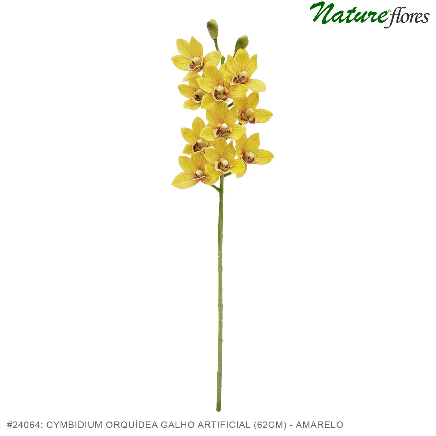 Cymbidium Orquídea Galho Artificial (62cm) - Imagem 2