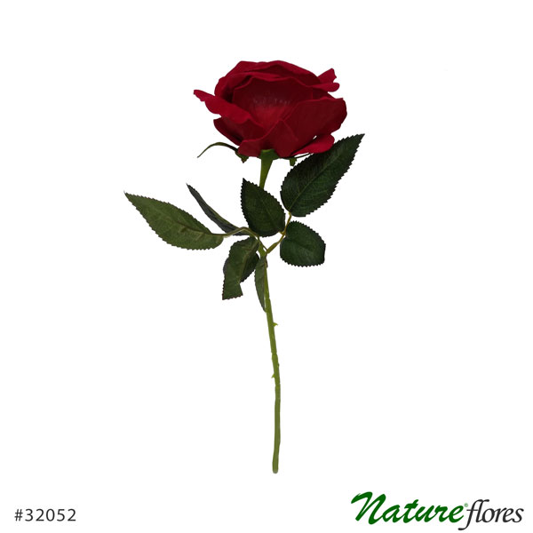 Rosa Aveludada Galho Artificial (50cm) - Imagem 5