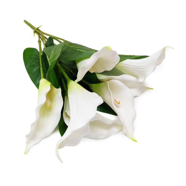 Copo de Leite Buquê Floral Artificial 7F (59cm) - Imagem 2