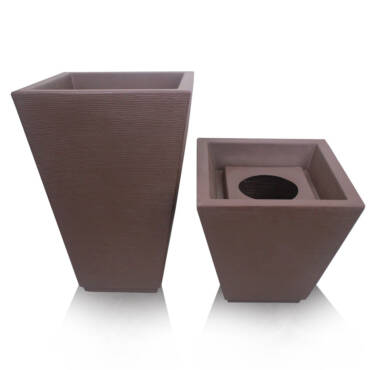 Vaso Top Trapezio Grafiato - marrom