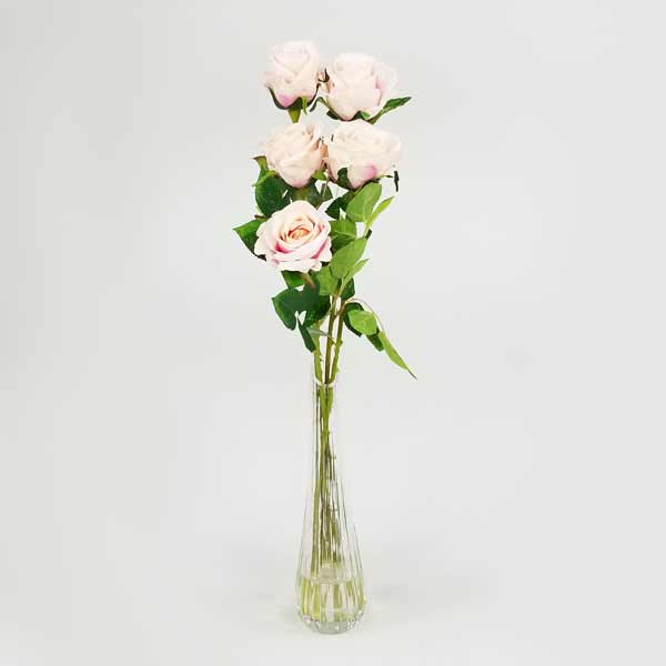 Vaso de Vidro Solitário com Rosas - Água Artificial - Imagem 7