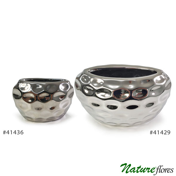 Vaso Cerâmica Silver Oval - Imagem 7