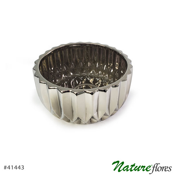 Vaso Cerâmica Silver Redondo - Imagem 4