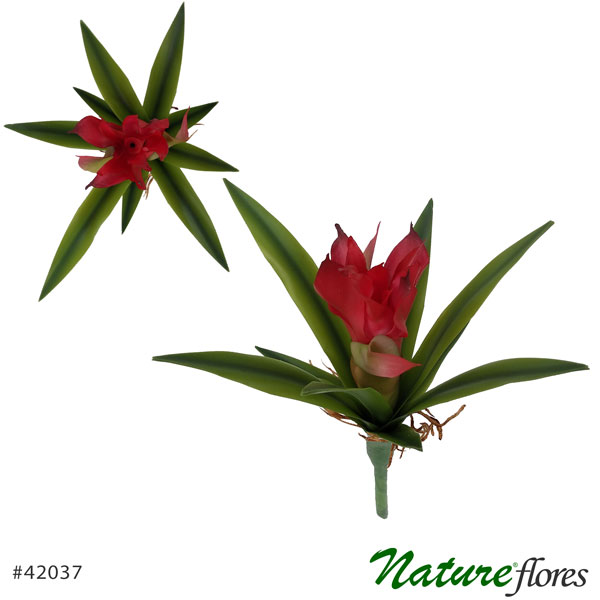 Bromélia Mini em Silicone Planta Artificial (22cm) - Imagem 3