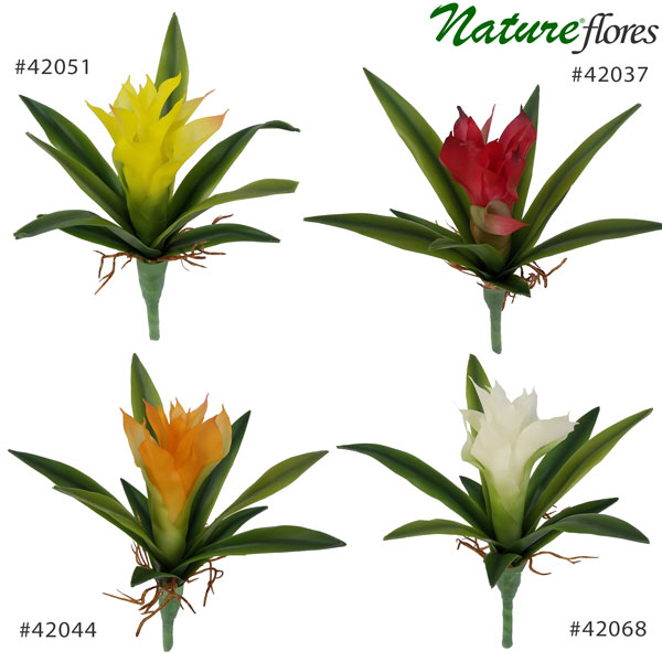 Bromélia Mini em Silicone Planta Artificial (22cm) - Imagem 5