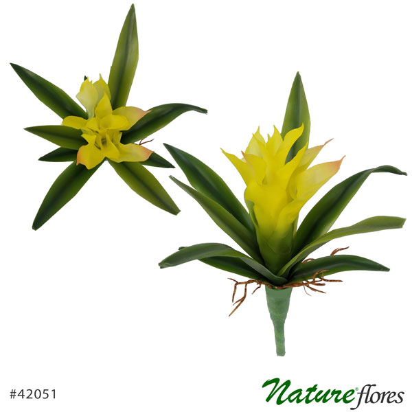 Bromélia Mini em Silicone Planta Artificial (22cm) - Imagem 9