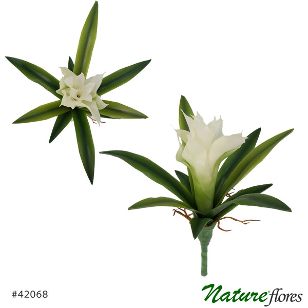 Bromélia Mini em Silicone Planta Artificial (22cm) - Imagem 11