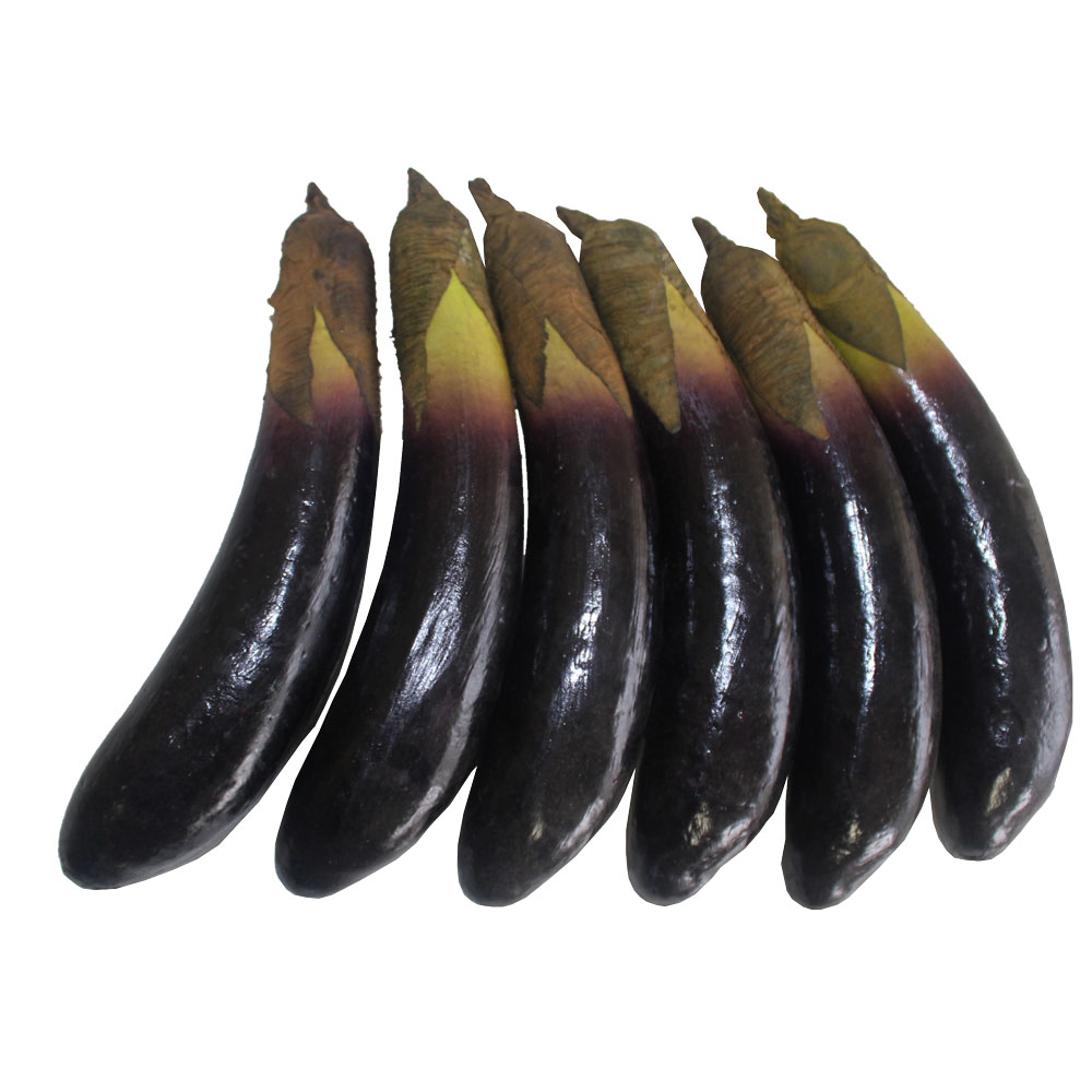 Berinjela Legume Artificial 6 unidades (21cm) - Imagem 2