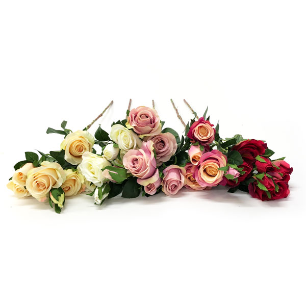 Rosa Galho Artificial 6FL (68cm) - Imagem 2