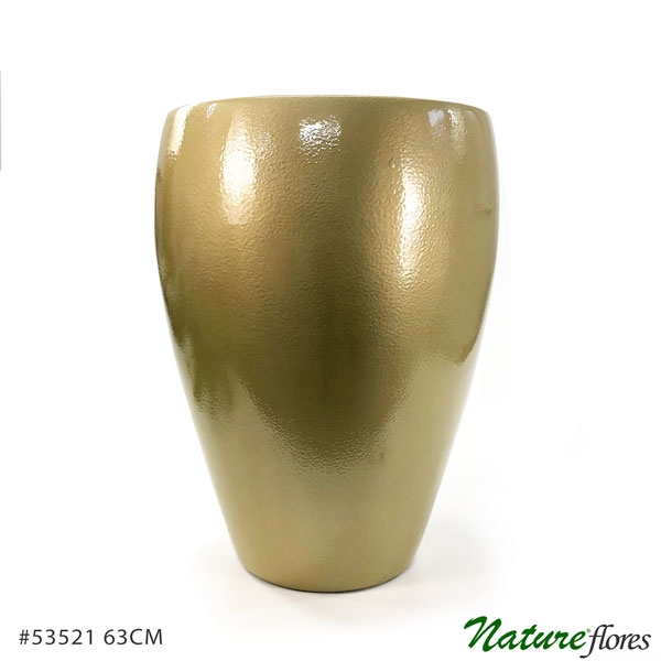 Vaso Esmaltado Fibra Jardim – dourado - Imagem 4