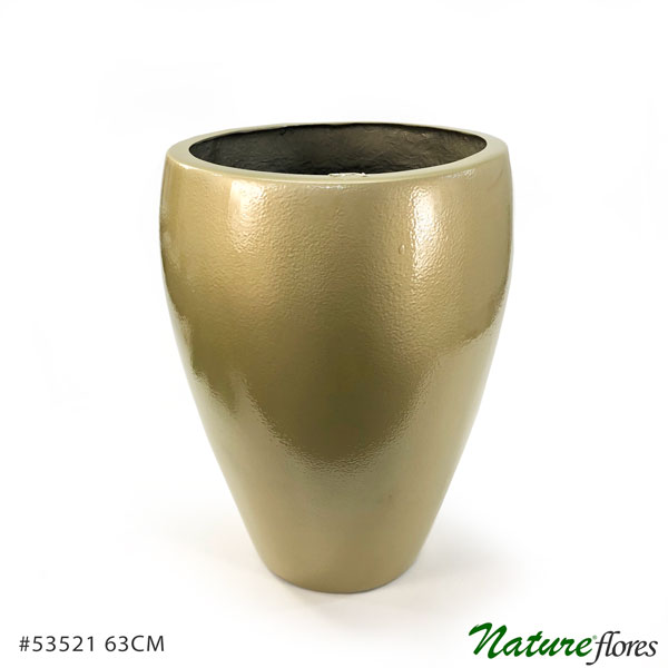 Vaso Esmaltado Fibra Jardim – dourado - Imagem 5