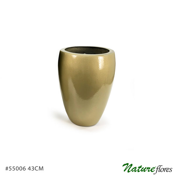 Vaso Esmaltado Fibra Jardim – dourado - Imagem 6
