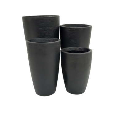 Vaso Grafiato Cônico Preto (40 - 70 cm)