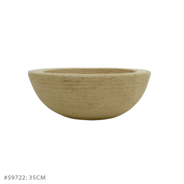 Vaso Grafiato Bacia Bege (35 cm)