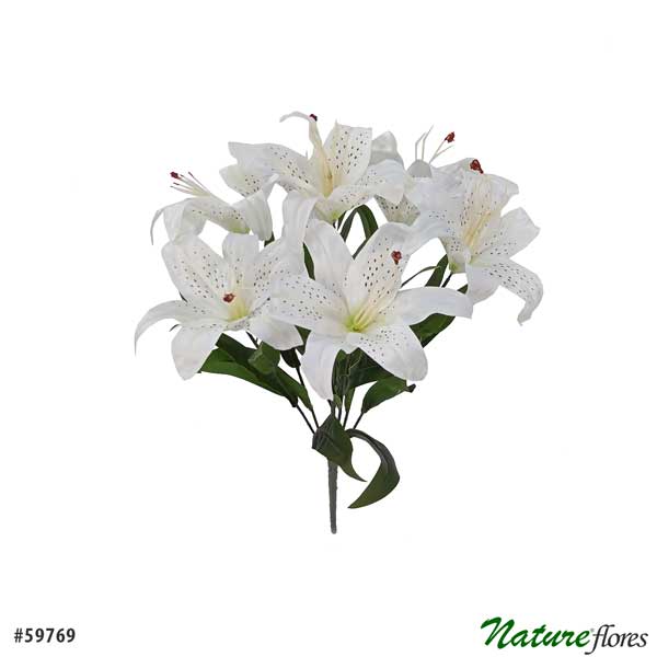 Lírio Buquê Floral Artificial 7F (60cm) - Imagem 4