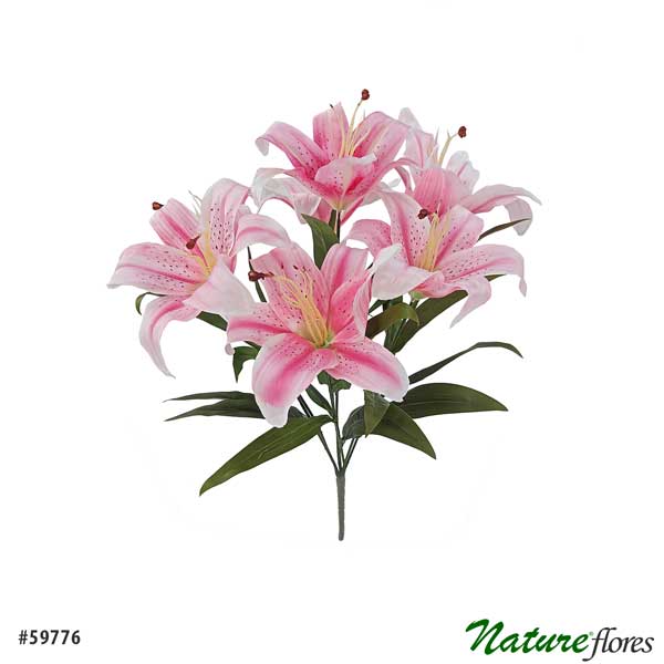Lírio Buquê Floral Artificial 7F (60cm) - Imagem 5