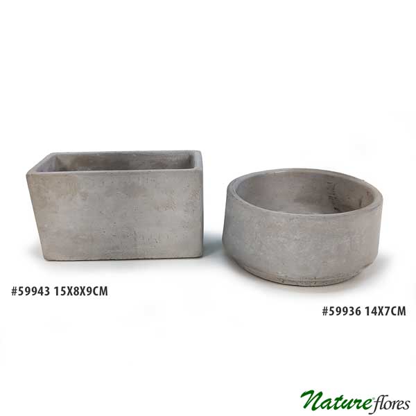 Vaso Cimento Cinza Soria (7-9cm)