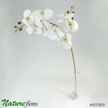 Orquídea Branca Phalaenopsis 3D 9F (1,00m)