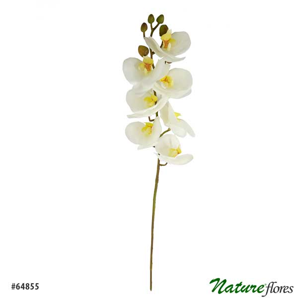 Orquídea Siliconada Galho Artificial 7FL (72cm) - Imagem 4