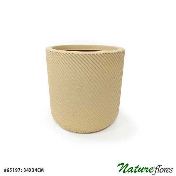 Vaso Poli Cilindro Areia - Imagem 3