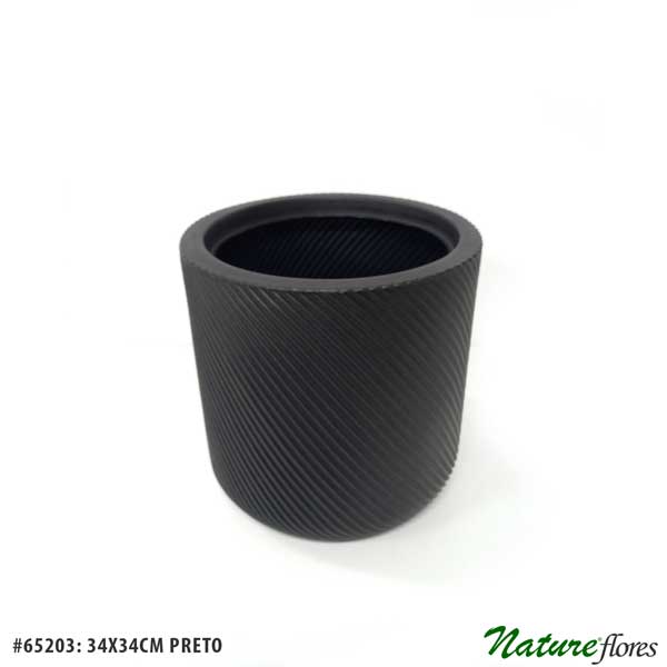 Vaso Poli Cilindro Preto - Imagem 3