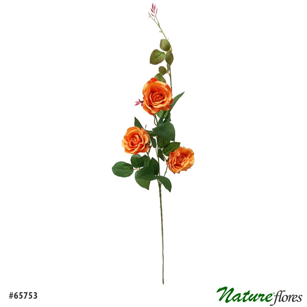 Galho de Rosa Flor Artificial 3F (85cm) - Imagem 9