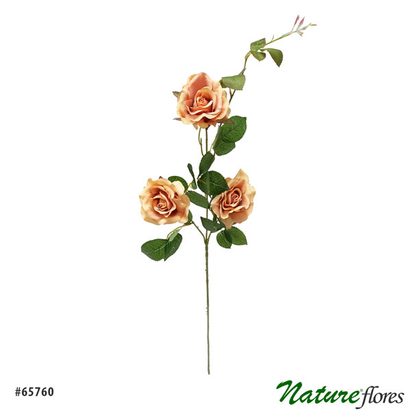 Galho de Rosa Flor Artificial 3F (85cm) - Imagem 14