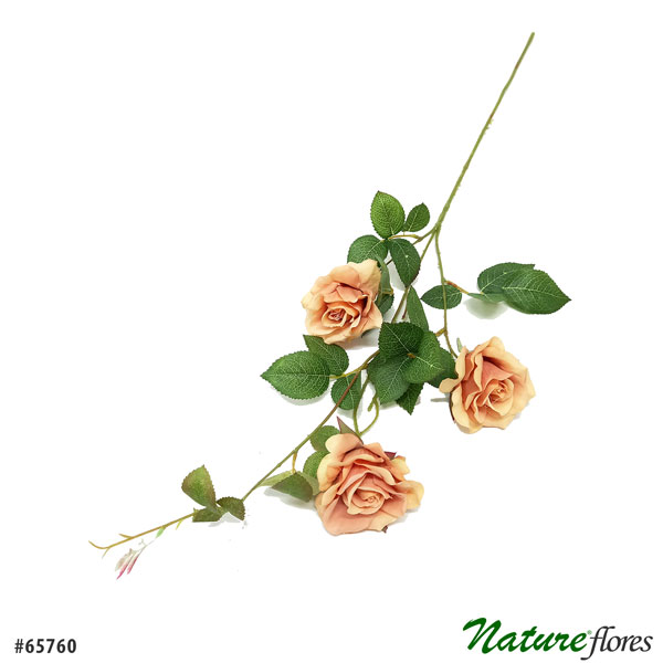 Galho de Rosa Flor Artificial 3F (85cm) - Imagem 5