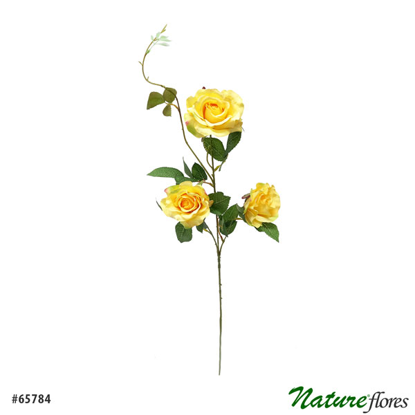 Galho de Rosa Flor Artificial 3F (85cm) - Imagem 11