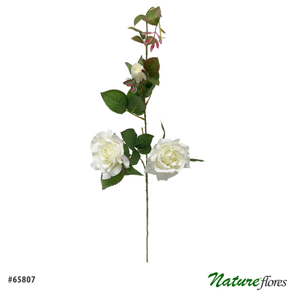 Galho de Rosa Flor Artificial 2F 1BT(85cm) - Imagem 10