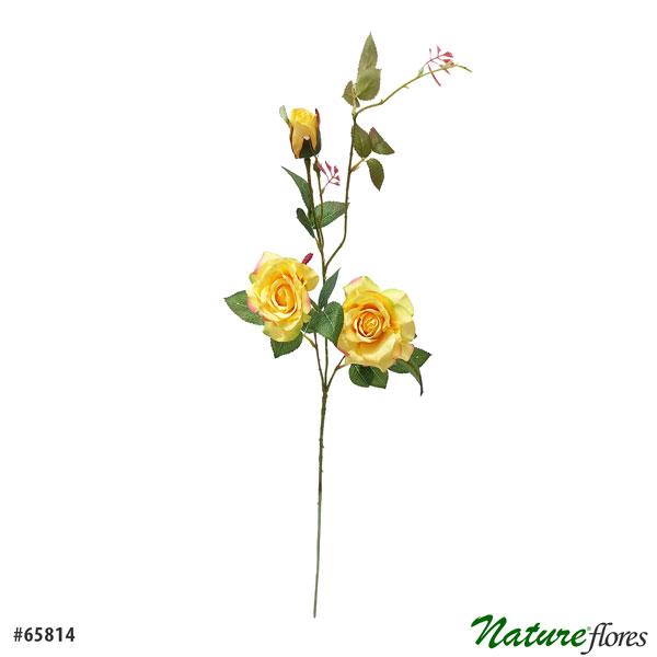 Galho de Rosa Flor Artificial 2F 1BT(85cm) - Imagem 11
