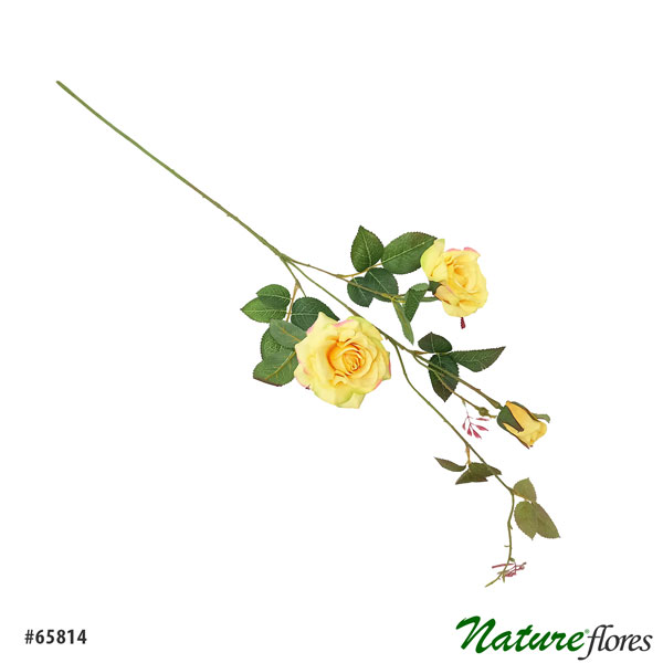 Galho de Rosa Flor Artificial 2F 1BT(85cm) - Imagem 12